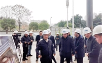 大渡口区委书记张果一行调研一定发中心项目 喜来登酒店建设提速 力争春节前试营业